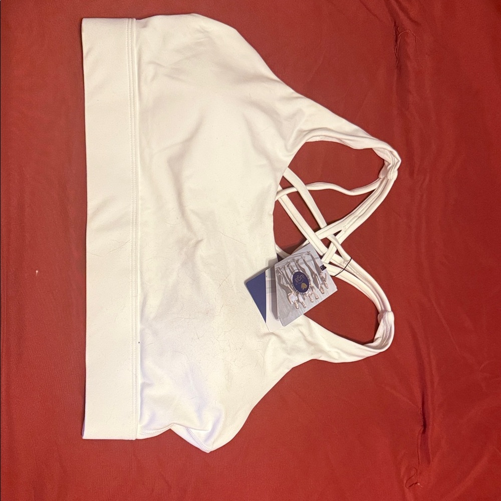 Women's White Sports Bra